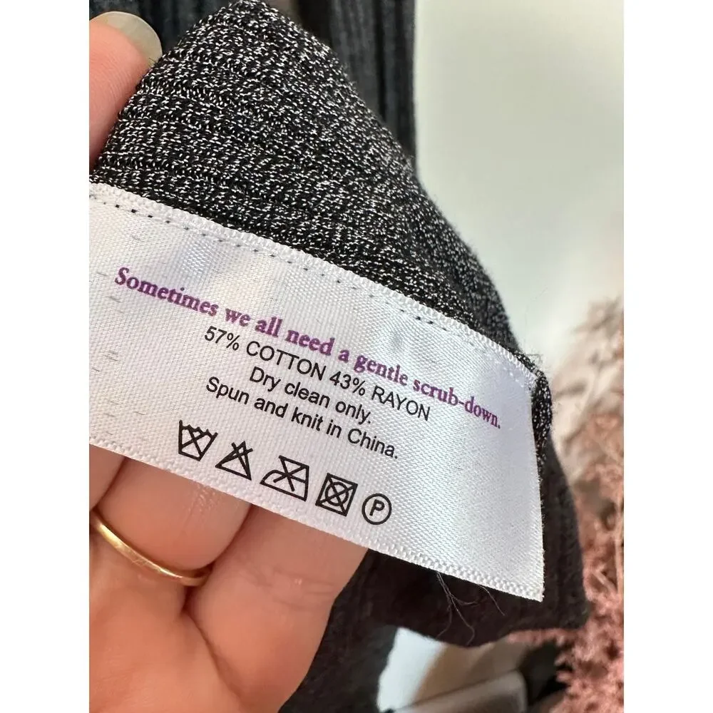 MM LAFLEUR The Graham Kimono Cardigan Textured Knit Marled Gray Sz XL $195 {X54}